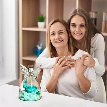 Роза Вечный Цветок Ее Стеклянная Статуэтка Сохраненный Реалистичный Вид Роза Ангел Навсегда Настоящая Роза чёрный