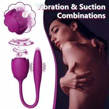 Роза Вибратор Клитор Присоска Женский G Стимуляция Клитора Товары Для Взрослых B