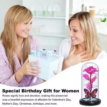 Роза вечной любви для жены, мамы, лучшего подарка на день рождения, дня святого Валентина, Рождества, годовщины, розы красный
