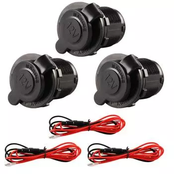 Розетка Drafter, 3 шт., водонепроницаемые вилки 12 В для автомобиля, мотоцикла, морского квадроцикла, автофургона, розетки для прикуривателя, розетка