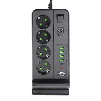 Розетка ЕС Беспроводная зарядка Розетка переменного тока Круглосуточная система Обычный выключатель питания Розетка Multiprise Умный дом Расширение Электрический адаптер