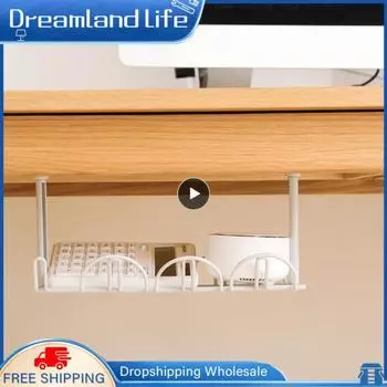 Розетка под столом, подвесной держатель, лоток для управления кабелями, стеллаж для хранения удлинителя для офисов, гостиной, органайзер для проводов