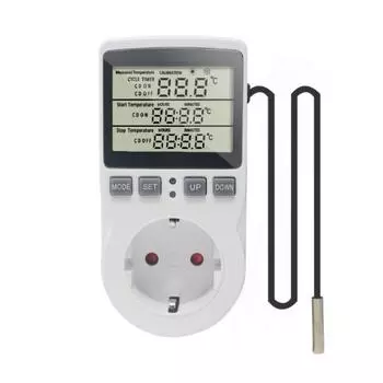 Розетка с таймером ЕС/США, термостат, цифровой регулятор температуры, розетка с таймером, датчик, зонд, нагрев, охлаждение EU