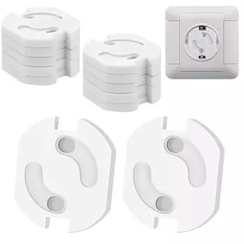 Розетки для безопасности детей, замок для розеток с поворотным механизмом, крышка для розеток, защита розеток для младенцев и малышей, упаковка 20 шт. 20-pack