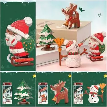 Рождественская 3D бумажная головоломка Снеговик Модель животного Игрушка 3D Картонная модель Дети