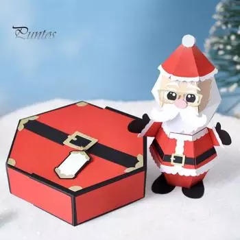 Рождественская 3D-карта-раскладушка с Санта-Клаусом, поздравительная открытка, рождественская фигурка Санта-Клауса в солнцезащитных очках, подарок-прикол, праздничный сюрприз A