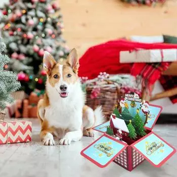 Рождественская 3D-открытка Yousheng с потрясающим визуальным эффектом Санта-Клаус, снеговик, открытка-сюрприз ручной работы, уникальный праздничный подарок