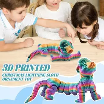 Рождественская 3D-печатная фигурка ленивца игрушка в подарок на вечеринку One Size