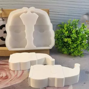 Рождественская 3D силиконовая форма фестивальная тематическая форма для рукоделия орнамент многоразовая художественная форма для свечей для украшения дома