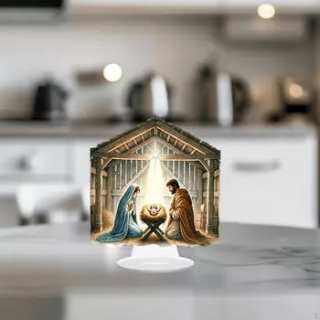 Рождественская акриловая табличка декоративная табличка 2D водонепроницаемая коллекционная рождественская подарочная накладка на стол