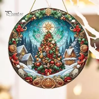 Рождественская акриловая табличка на дверь, снеговик, Санта-Клаус, лось, эльф, вешалка на елку, настенная подвеска на входную дверь, приветственная табличка, украшение, подвеска D