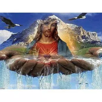 Рождественская алмазная живопись, полный набор сверл, YEESAM ART Religion Angel Sage 5D DIY Diamond Art