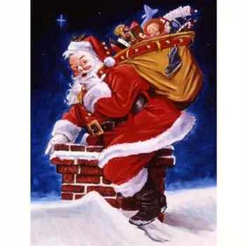 Рождественская алмазная живопись Санта-Клаус 5D DIY Мозаика Алмазная вышивка Домашнее украшение Искусство 30x40 см/12x16 дюймов 30x40cm NO Frame