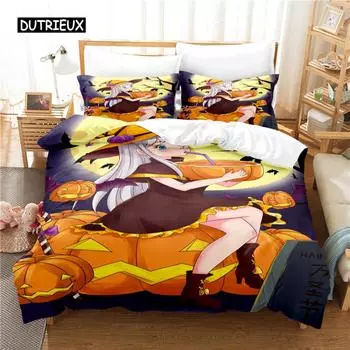 Рождественская атмосфера комплект постельного белья пододеяльник комплект 3D постельное белье цифровая печать комплект постельного белья размера Queen Fashion Design EU single(135x200cm)