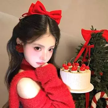 Рождественская атмосфера, красная заколка-бантик, милая и милая заколка-сердечко для девочки, высококачественные новогодние аксессуары для волос для женщин красный