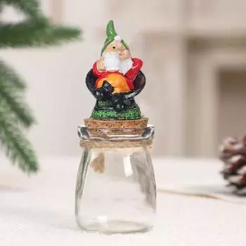 Рождественская банка для конфет Yousheng, прозрачная стеклянная банка с крышкой, статуэтка Санты из смолы, мини-баночка для закусок на кухонный стол, многоярусный поднос, украшение для вечеринки B