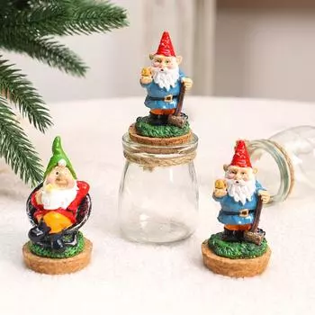 Рождественская банка для печенья, прозрачные банки для хранения, контейнер для печенья «Гном» 16 см/6,3 дюйма, контейнер для хранения продуктов, декоративные стеклянные банки с