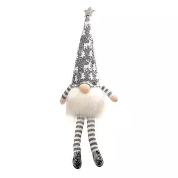 Рождественская безликая кукла старика с подсветкой Кукла Рудольф Кукла-гном Кукла-украшение со светло-серой длинноногой куклой