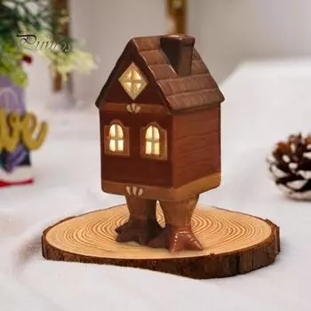 Рождественская бревенчатая курильница для благовоний деревенский домик ароматерапевтическое украшение смоляной держатель для благовоний для домашнего декора рабочего стола кофейный