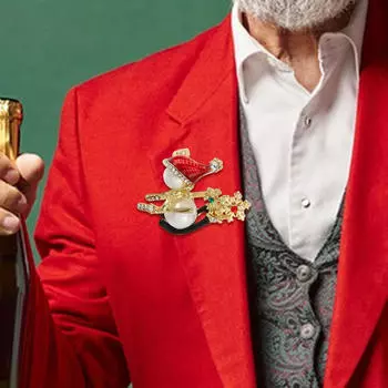 Рождественская брошь-булавка, аксессуары для зимней вечеринки, ювелирные изделия тонкой работы, аксессуары Style D
