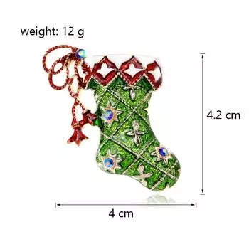 Рождественская брошь Рождественские носки сапоги аксессуары для одежды креативная брошь