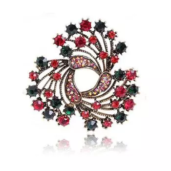 Рождественская брошь, украшение из алмазного сплава, винтажная изящная булавка-колокольчик