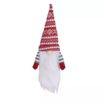 Рождественская бутылка вина Гном Шляпа Топпер Милый 3D Безликий Вязаный Длинный Полная Борода Ручной Работы Рождество A