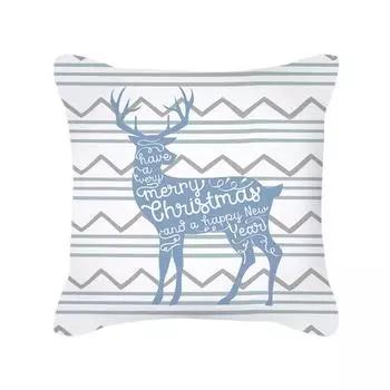 Рождественская цифровая печать в виде европейского и американского лося, супер мягкая подушка для автомобиля, чехол для подушки, товары для дома, в комплект не входит наполнитель подушки Peach skin material