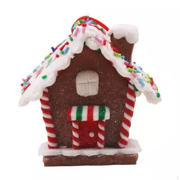 Рождественская деревенская фигурка домик подвеска подвеска декоративное дерево подвесное украшение Style A