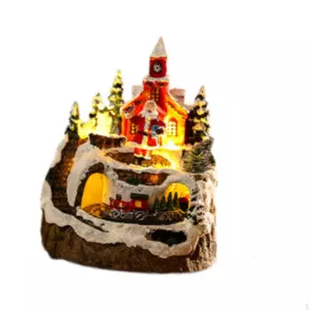 Рождественская Деревня Домик Смоляная Строительная Фигурка Полирезина Коллекционная для Santa Claus