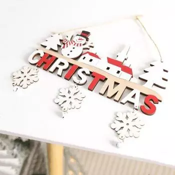 Рождественская деревянная дверная вывеска Санта-Гном Снеговик Лось Крытый и открытый декор Передняя дверь Настенный подвес Добро пожаловать Дверная табличка Подвеска для вечеринки Декорация сцены D