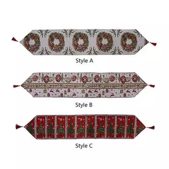 Рождественская дорожка для стола Декоративная крышка стола для кафе Коктейли Юбилей