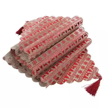 Рождественская дорожка для стола Элегантная красивая изысканная классическая модель Прочная дорожка для стола Льняной лось