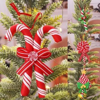 Рождественская доска с помпонами, конфеты, настенная подвесная трость, маленький подарок, рождественский подарок, мягкая глина