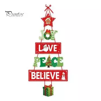 Рождественская дверная подвеска Праздничный декор для вечеринки Экологичная привлекательная рождественская дверная подвеска для веселой атмосферы