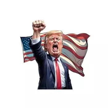 Рождественская елка 2024 года, подвесной календарь Трампа, украшения для автомобиля, акриловые украшения для рождественской елки A6