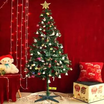 Рождественская елка 5 футов со светодиодной подсветкой 101 Украшение Подвесные реквизиты Украшения для стола Офис Искусственная рождественская елка Декор Предметы для дома