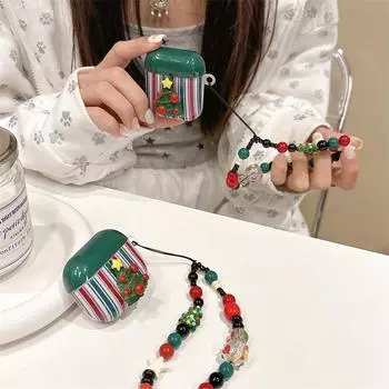 Рождественская елка для Apple AirPods4 Pods3 AirPods 2 Чехол для Airpods Pro 2/1/3 Shell Cover Защитный чехол Аксессуары для наушников For Airpods4