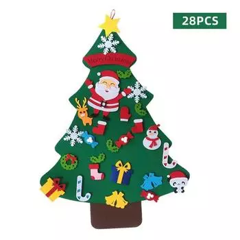 Рождественская елка для детей своими руками, обучающее рождественское украшение, подвеска, трехмерное украшение на рождественскую елку ручной работы