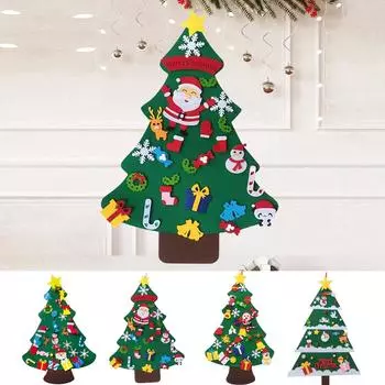 Рождественская елка для детей своими руками, обучающее рождественское украшение, подвеска, трехмерное украшение на рождественскую елку ручной работы One Size