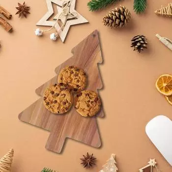 Рождественская елка Доска для колбасных изделий Деревянный поднос Тарелка для сырных закусок Разделочная доска Для нарезки Суши Сервировка