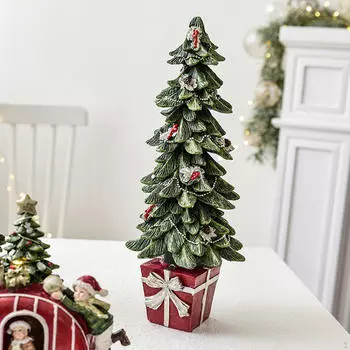 Рождественская елка фигурка настольное украшение подарочная коллекция статуэтка скульптура S