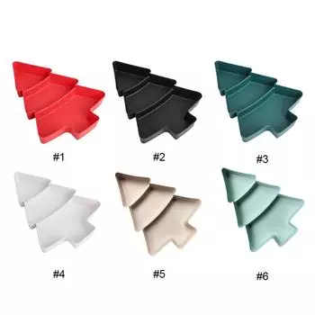 Рождественская елка Фруктовая тарелка Разделенная конфетница Marry Christmas Decoration(бежевый)