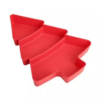 Рождественская елка Фруктовая тарелка Разделенная конфетница Marry Christmas Decoration(бежевый)