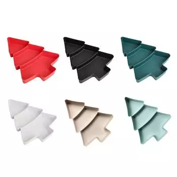 Рождественская елка Фруктовая тарелка Разделенная конфетница Marry Christmas Decoration(бежевый)