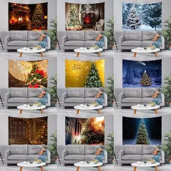 Рождественская елка Гобелен Гостиная Диван Украшение Дома 100x75cm