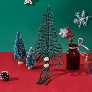 Рождественская елка, гобелен, подвеска, хлопковая веревка, тканый гобелен, настенный орнамент, праздничная вечеринка, макет сцены, гобелен в скандинавском этническом стиле, Рождество A