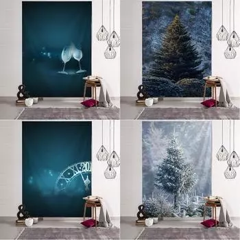 Рождественская елка гобелен психоделический кавайный мандала богемный художественный дом гостиная спальня одеяло скатерть 100x75cm