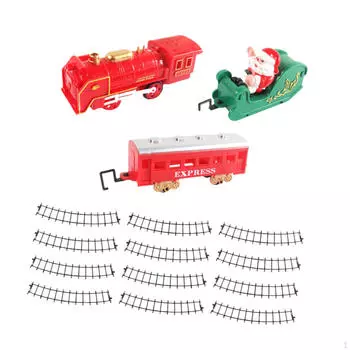 Рождественская елка игрушечный поезд классический настольный орнамент электрический набор детские модели поездов для детей