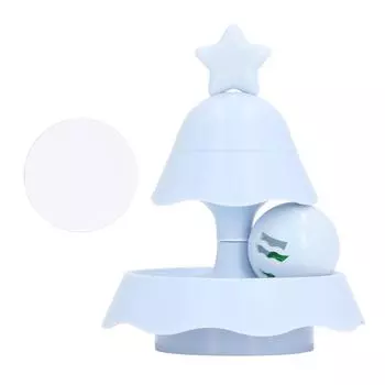 Рождественская елка игрушка для кошек съемная многослойная вращающаяся игрушка для кошек снижение тревожности интерактивная синий